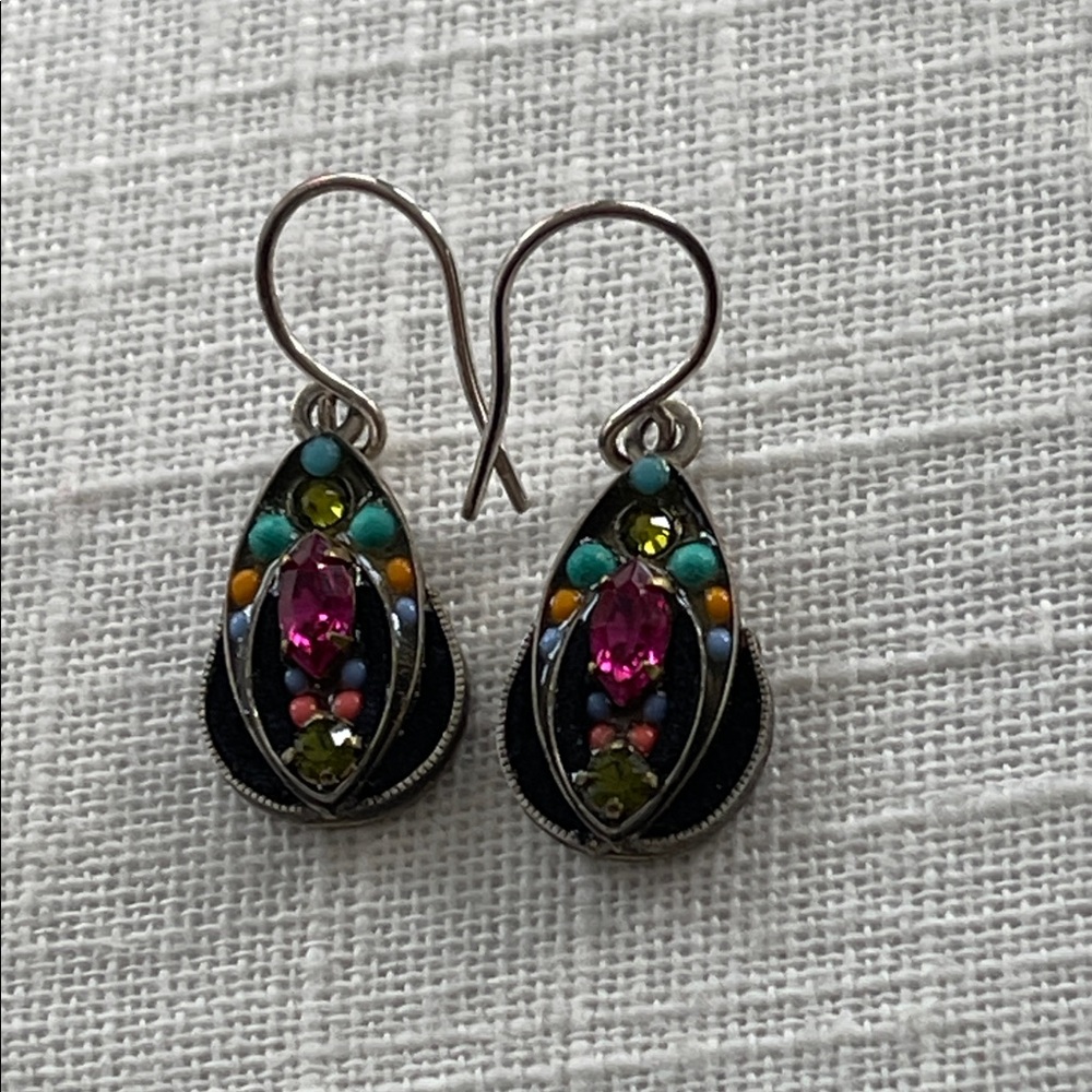 Dainty Women Firefly Elegant Multicolor Teardrop Earrings Holiday Jewelry